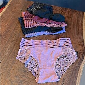 Lace Trimmed Pink Panties